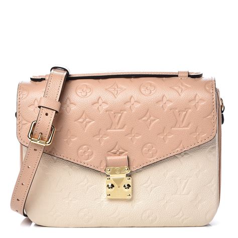 louis vuitton pochette metis monogram empreinte beige rose creme|Pochette Métis Monogram .